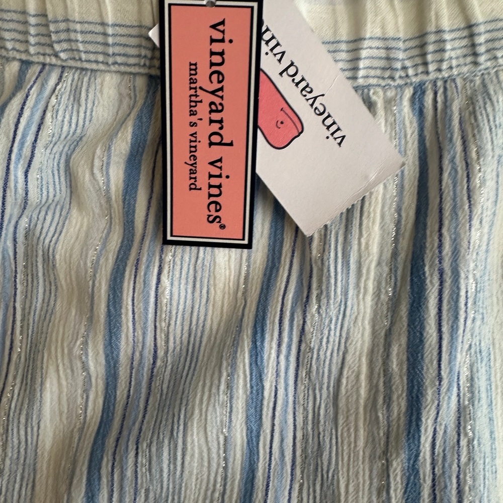 Vineyard Vines  Women Wide Leg  pants in Blue and White Stripes Size XL - Picture 10 of 11